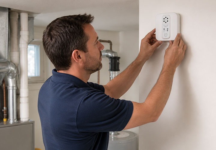 what rooms should i install natural gas alarms