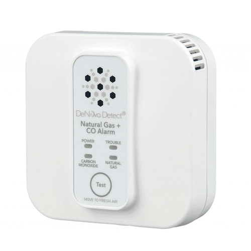 360 degree view of the DeNova Detect natural gas alarm